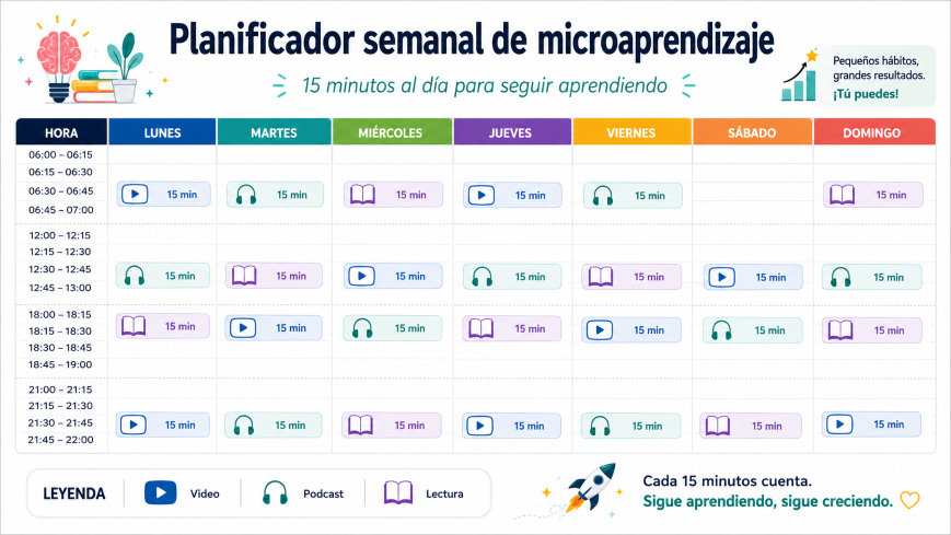 Imagen complementaria de Microaprendizaje para la formación docente: cómo capacitarte en 15 minutos al día y mantenerte actualizado